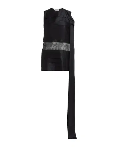 Ferragamo Lace-Inset Tiered Silk Mini Dress | Thumbnail 1 Ferragamo Lace-Inset Tiered Silk Mini Dress | Thumbnail 1