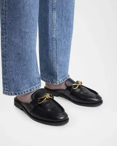 Bottega Veneta Astaire Knot Leather Loafer Mules | Thumbnail 2