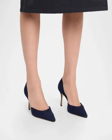 Manolo Blahnik 50mm Maren Suede Pointed-Toe Pumps | Thumbnail 2 Manolo Blahnik 50mm Maren Suede Pointed-Toe Pumps | Thumbnail 2