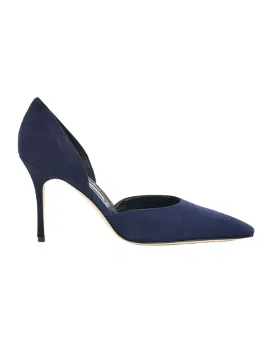 Manolo Blahnik 50mm Maren Suede Pointed-Toe Pumps | Thumbnail 1 Manolo Blahnik 50mm Maren Suede Pointed-Toe Pumps | Thumbnail 1