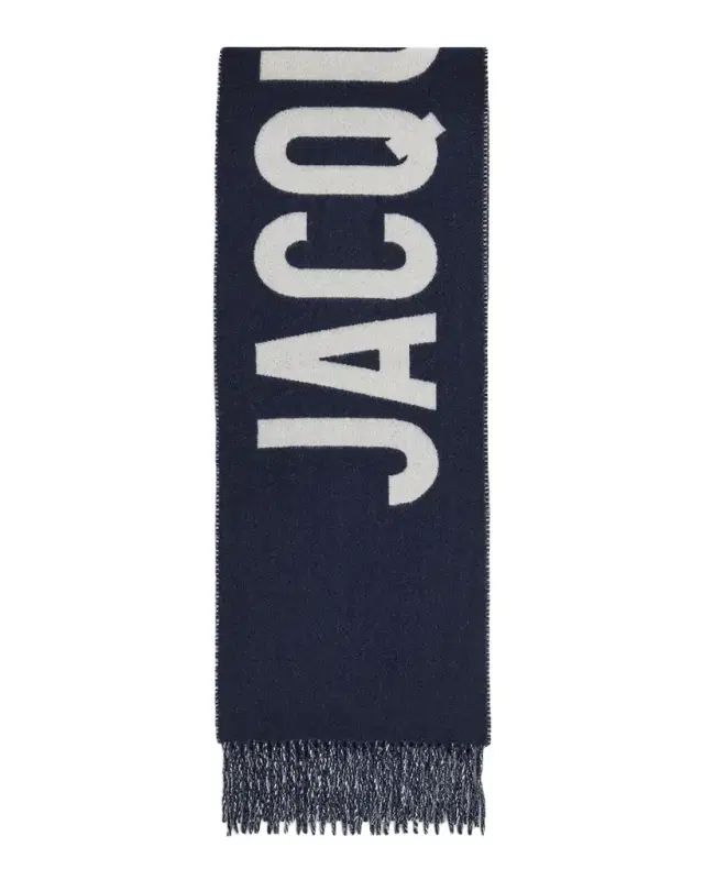 Jacquard Logo Wool Scarf