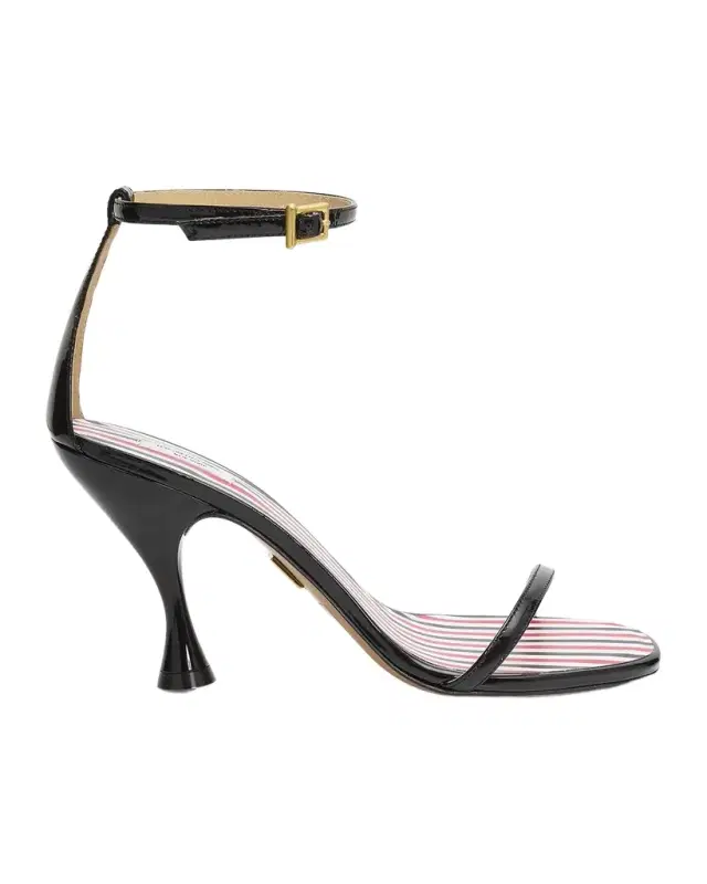 90mm 4-Bar Strappy Patent Leather Sandals