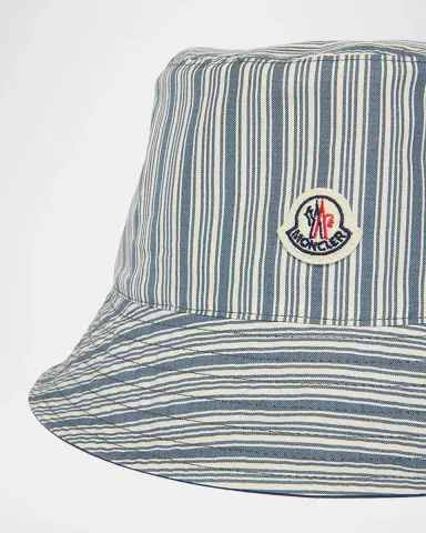 Moncler Men's Stripe Bucket Hat | Thumbnail 2 Moncler Men's Stripe Bucket Hat | Thumbnail 2