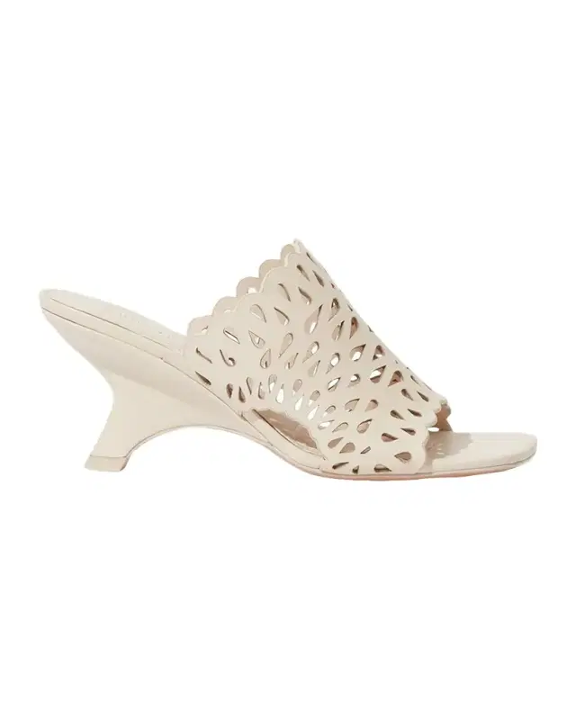 SIMKHAI Shadow Laser-Cut Leather Mules
