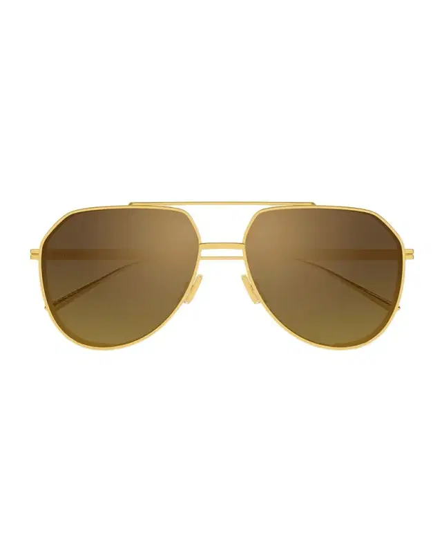 Bottega Veneta Ribbon 60mm Metal Aviator Sunglasses