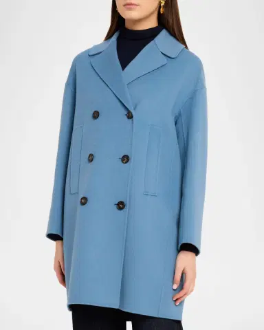 Max Mara Wool Broadcloth Midi Coat | Thumbnail 4