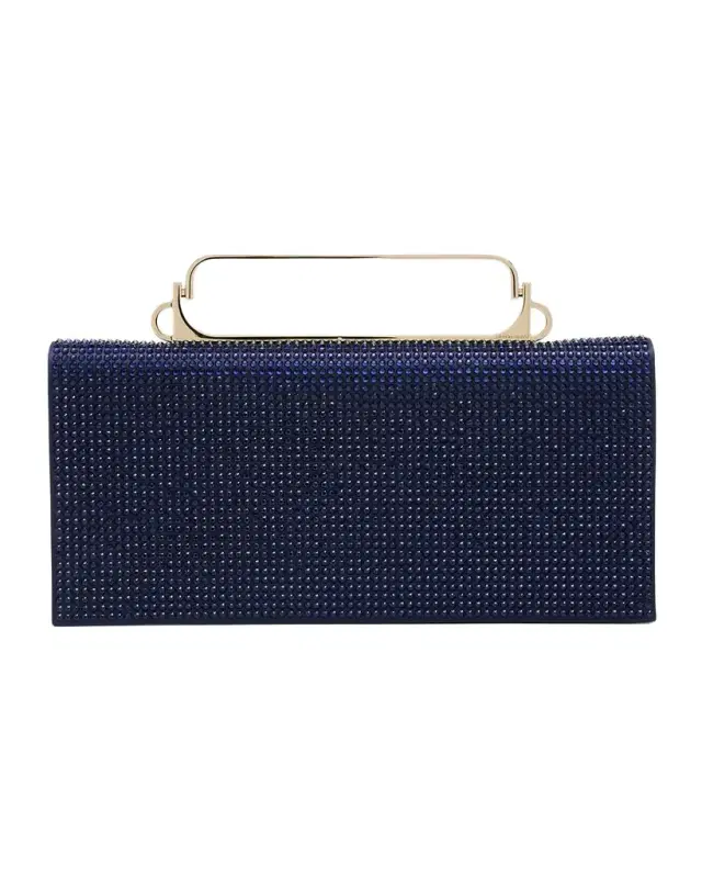 Giorgio Armani Crystal Avenue Rhinestone & Satin Clutch Bag