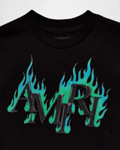 Amiri Kid's Flames Cotton T-Shirt, Size 4-12 | Thumbnail 3