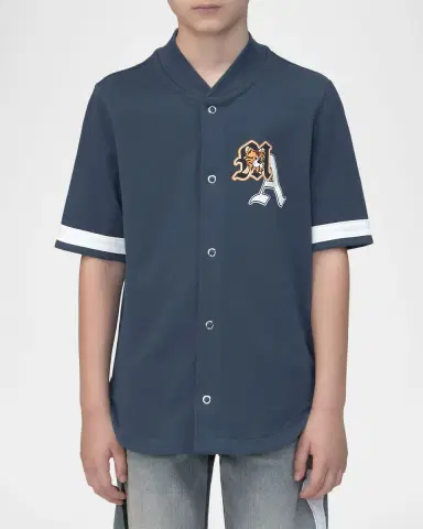 AMIRI Kid's Varsity Patch Baseball Shirt | Thumbnail 4 AMIRI Kid's Varsity Patch Baseball Shirt | Thumbnail 4