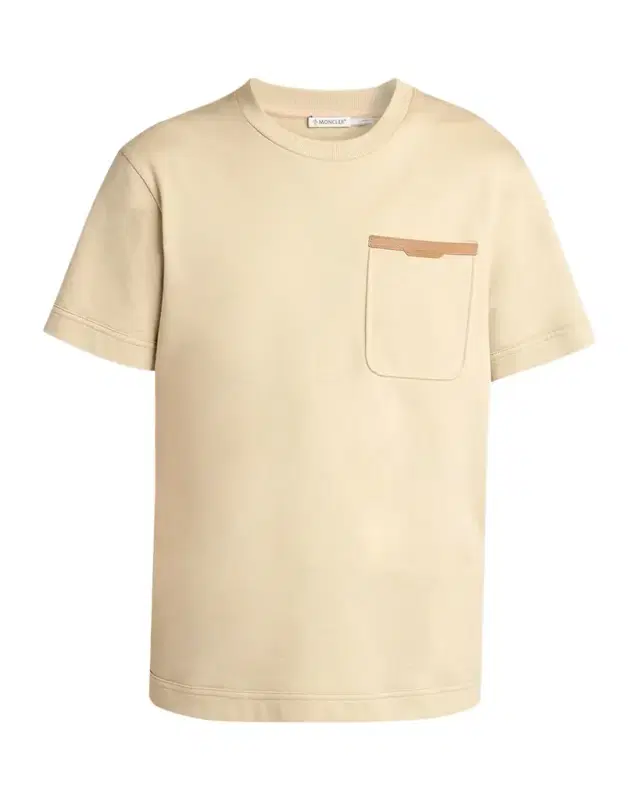Moncler Men 's eather-Trim Pocket Cotton T-Shirt
