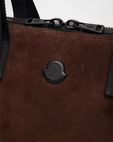 Moncler Men's Carlo Suede Leather-Trim Weekender Duffel Bag | Thumbnail 6