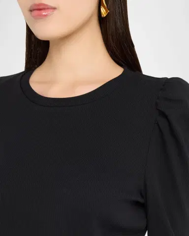 Veronica Beard Britney Puff-Sleeve Cotton Top | Thumbnail 5 Veronica Beard Britney Puff-Sleeve Cotton Top | Thumbnail 5