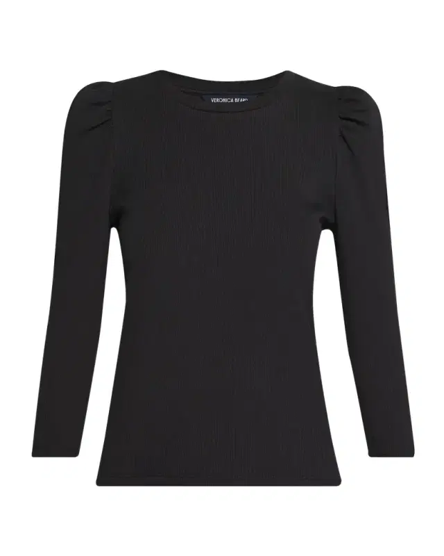 Britney Puff-Sleeve Cotton Top