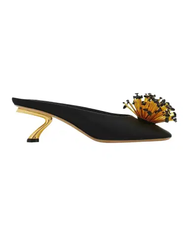 Ferragamo 55mm Safi Beaded Satin Mules | Thumbnail 1 Ferragamo 55mm Safi Beaded Satin Mules | Thumbnail 1
