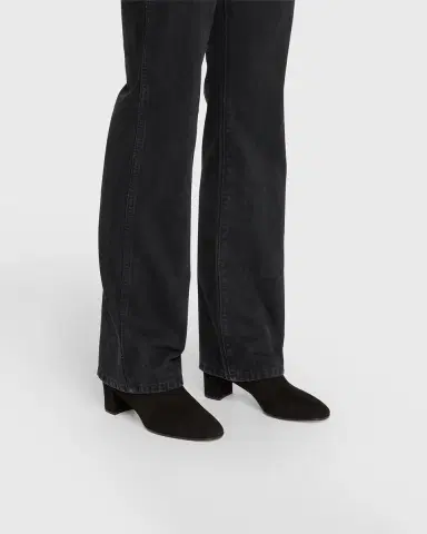 Santoni Suede Block-Heel Ankle Booties | Thumbnail 2