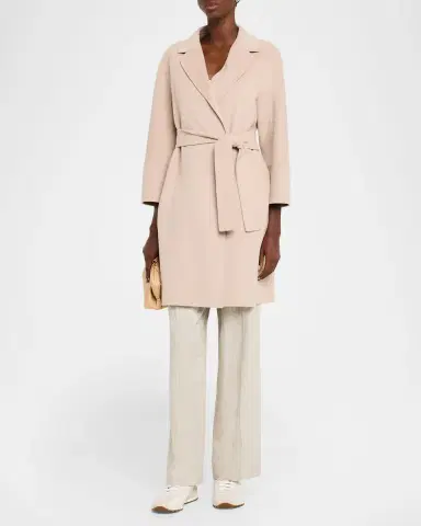 Max Mara Double-Faced Wool Wrap Coat | Thumbnail 2 Max Mara Double-Faced Wool Wrap Coat | Thumbnail 2
