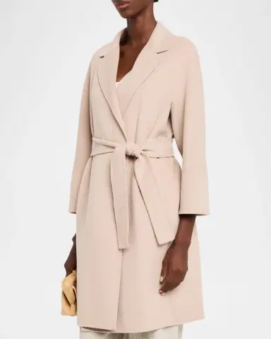 Max Mara Double-Faced Wool Wrap Coat | Thumbnail 4 Max Mara Double-Faced Wool Wrap Coat | Thumbnail 4