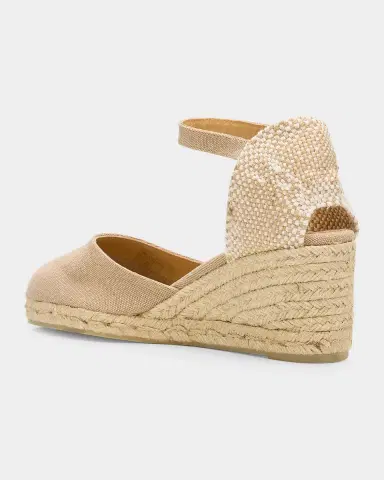 Castañer Carol Canvas Ankle-Strap Wedge Espadrilles | Thumbnail 4