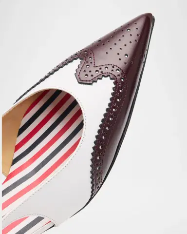 Thom Browne 50mm Brogue Leather Slingback Pumps | Thumbnail 5