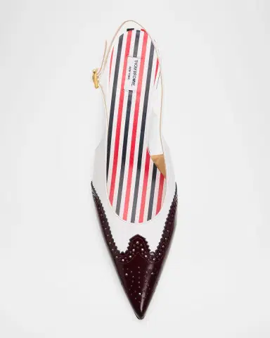 Thom Browne 50mm Brogue Leather Slingback Pumps | Thumbnail 6