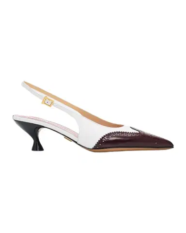 Thom Browne 50mm Brogue Leather Slingback Pumps | Thumbnail 1