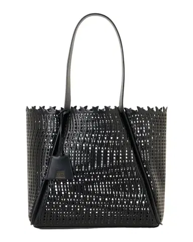 Akris Alex Medium Cutout Leather Tote Bag | Thumbnail 1 Akris Alex Medium Cutout Leather Tote Bag | Thumbnail 1