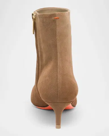 Santoni Suede Kitten Heel Ankle Booties | Thumbnail 3 Santoni Suede Kitten Heel Ankle Booties | Thumbnail 3