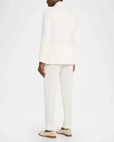 Brunello Cucinelli Men 's Solid Wool Tailored Two-Piece Suit | Thumbnail 3