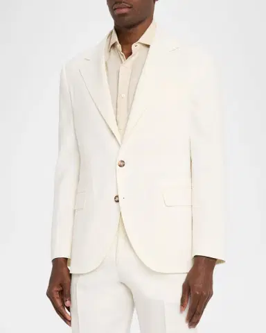 Brunello Cucinelli Men 's Solid Wool Tailored Two-Piece Suit | Thumbnail 4