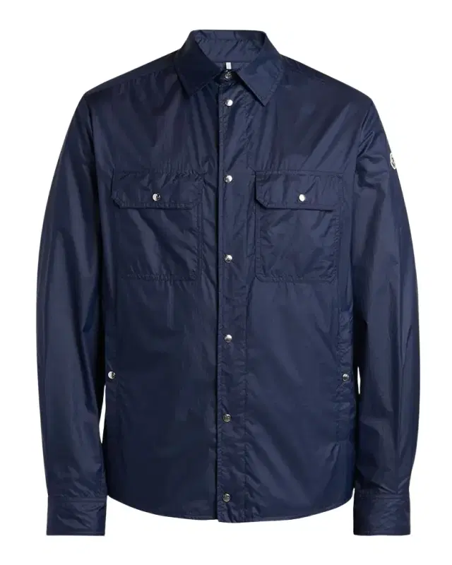 Moncler en 's Nylon Snap-Front Shirt Jacket