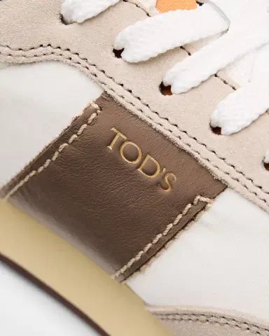 Tod's Men's T Vintage Leather & Fabric Low-Top Sneakers | Thumbnail 3 Tod's Men's T Vintage Leather & Fabric Low-Top Sneakers | Thumbnail 3