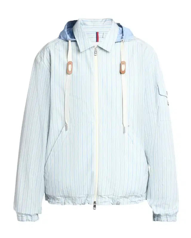 Moncler Men 's Havas Stripe Full-Zip Hooded Shirt Jacket