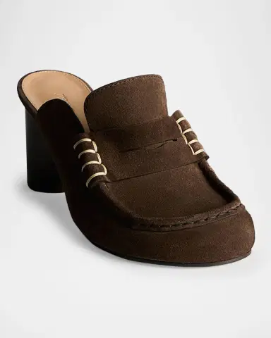 JW Anderson 70mm Suede Loafer Mules | Thumbnail 4