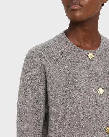 Toteme Cashmere-Wool Hammered Button Cardigan | Thumbnail 5