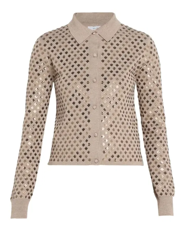 Ragno Sequin-Embellished Wool Cardigan