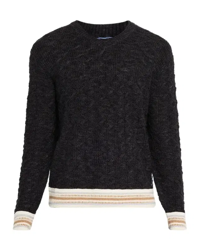 Scotch & Soda Men 's Cable Knit Loose-Fit V-Neck Sweater