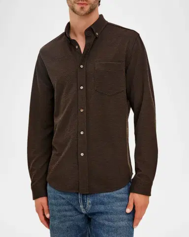 Rails Men 's Tech Pique Button-Front Shirt | Thumbnail 4