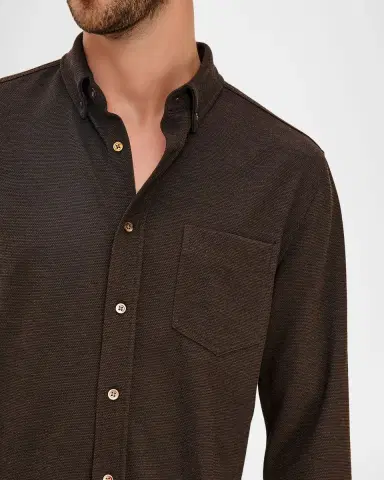 Rails Men 's Tech Pique Button-Front Shirt | Thumbnail 5