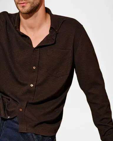 Rails Men 's Tech Pique Button-Front Shirt | Thumbnail 6