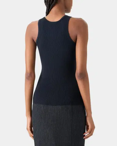Akris Silk-Cotton Rib Tank Top | Thumbnail 2 Akris Silk-Cotton Rib Tank Top | Thumbnail 2