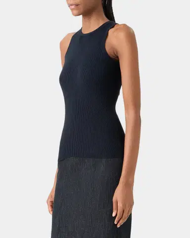 Akris Silk-Cotton Rib Tank Top | Thumbnail 5 Akris Silk-Cotton Rib Tank Top | Thumbnail 5