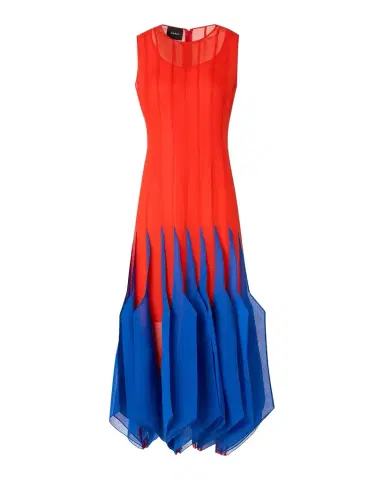 Akris Sleeveless Panama Silk Organza Seamed Midi Dress | Thumbnail 1