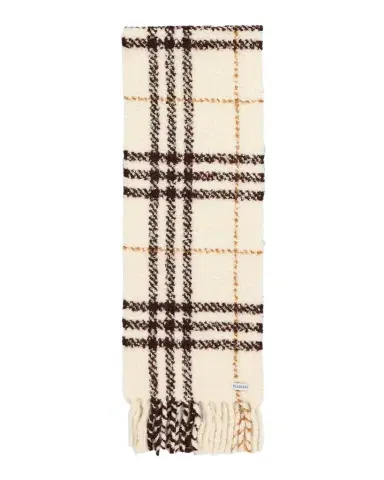 Burberry Check Alpaca Wool Blend Bouclé Scarf | Thumbnail 1