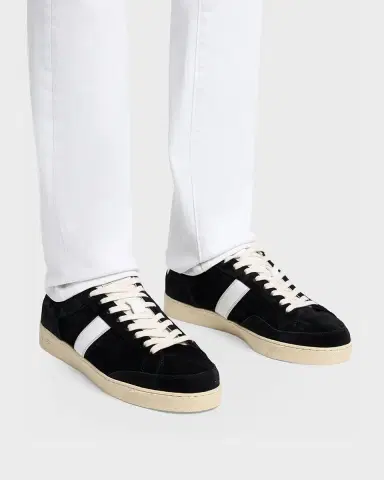Tom Ford Men's Blake Suede Low-Top Sneakers | Thumbnail 2 Tom Ford Men's Blake Suede Low-Top Sneakers | Thumbnail 2