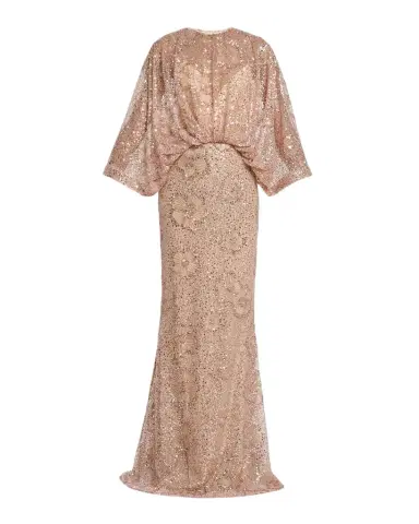 Elie Saab Semi-Sheer Sequin Embroidered Mesh Dress | Thumbnail 1 Elie Saab Semi-Sheer Sequin Embroidered Mesh Dress | Thumbnail 1