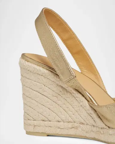 Castañer Carissa Metallic Leather Wedge Espadrilles | Thumbnail 6 Castañer Carissa Metallic Leather Wedge Espadrilles | Thumbnail 6