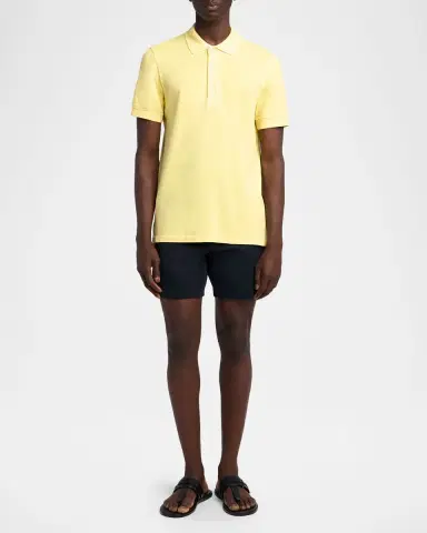 Tom Ford Men's Lyocell Pique Polo Shirt | Thumbnail 2