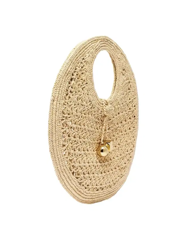 Jacquemus Le Petite Crochet Raffia Top-Handle Bag