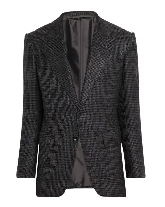 TOM FORD Men 's Shelton Herringbone Pied de Poule Single-Breasted Sport Coat