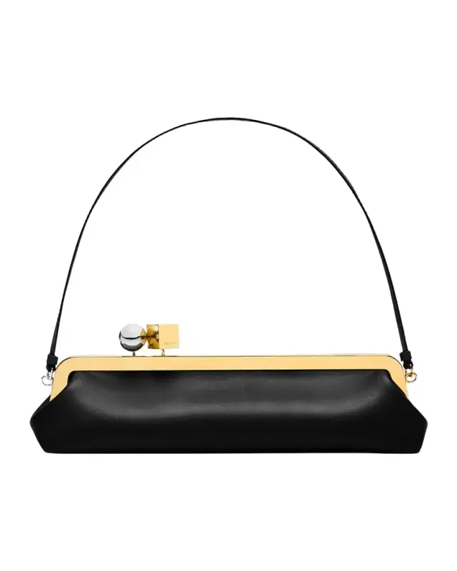 The Salon Leather Pochette Clutch Bag